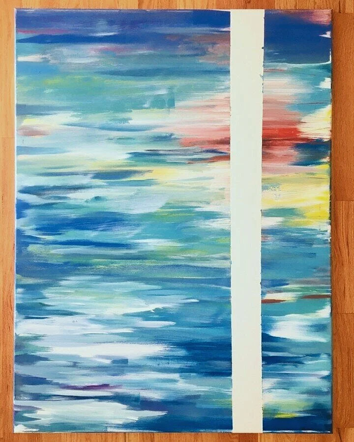 Caimen Monet: 48x30 Mixed Acrylic