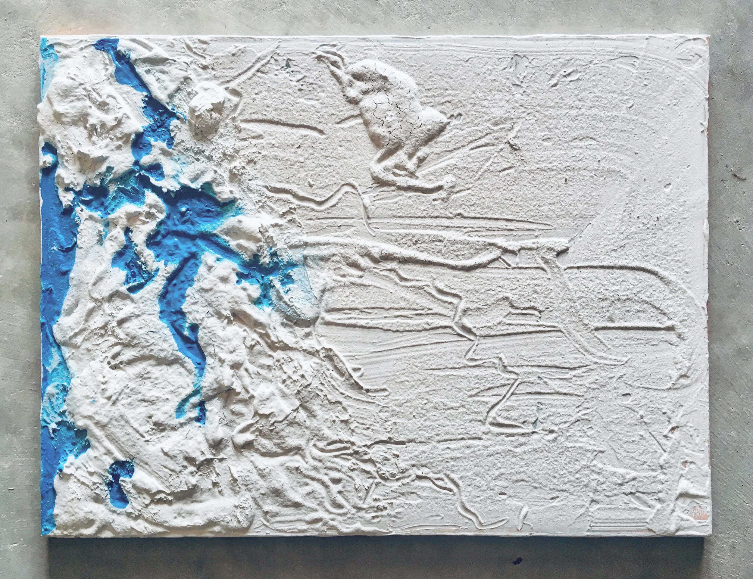 Aerials: 18x24” Mixed Acrylic and Starch.