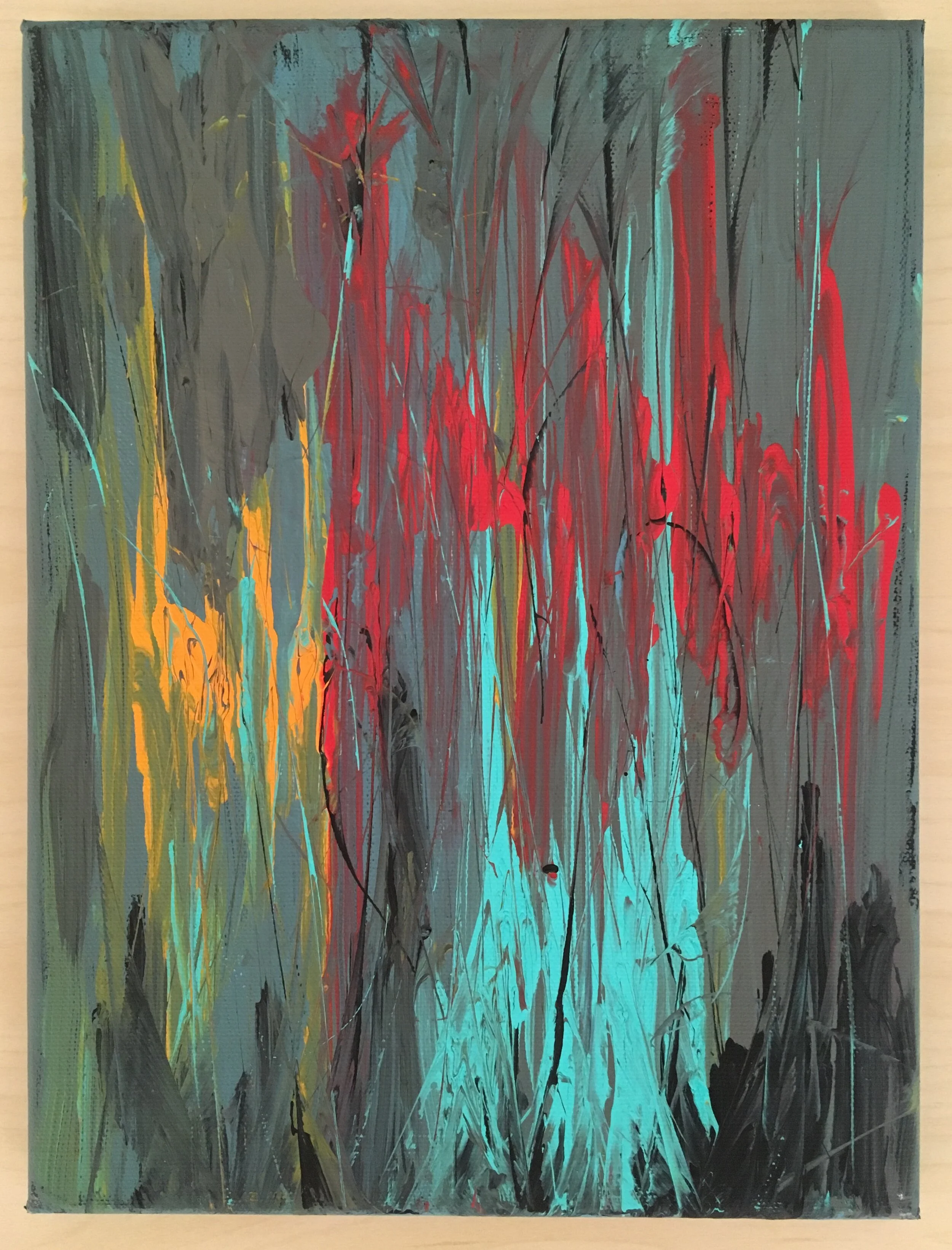 Wolfen: 9”x12” Mixed Acrylic.