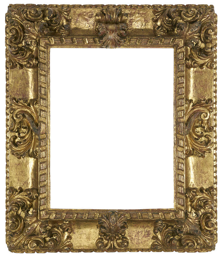 Spanish 17th century frame, carved &amp; gilded. SO38. 21 1/2” x 16 1/4” x 6”  