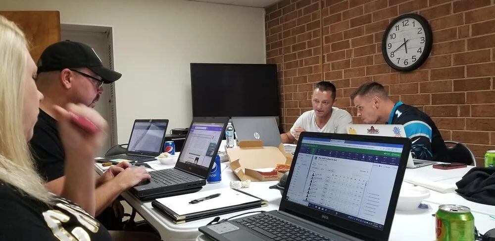 THE Integrated Care of Greater Hickory vs ICGH Lincolnton FANTASY FOOTBALL "DRY" DRAFT: No alcohol, no gambling, Just Fun!!! (Our resident strength and conditioning expert Ryan Gant of ORIGINAL WORKOUT was the commissioner in charge. Ryan has a few slots left for personal training if the rest of our nearly 30 employees don't take them.) 2019