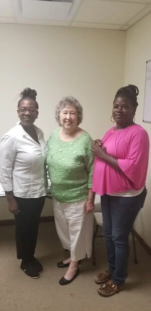 Ruth Phelps, First Step Domestic Violence Program Director, talks about prevention and healing to staff and participants at Integrated Care of Greater Hickory.