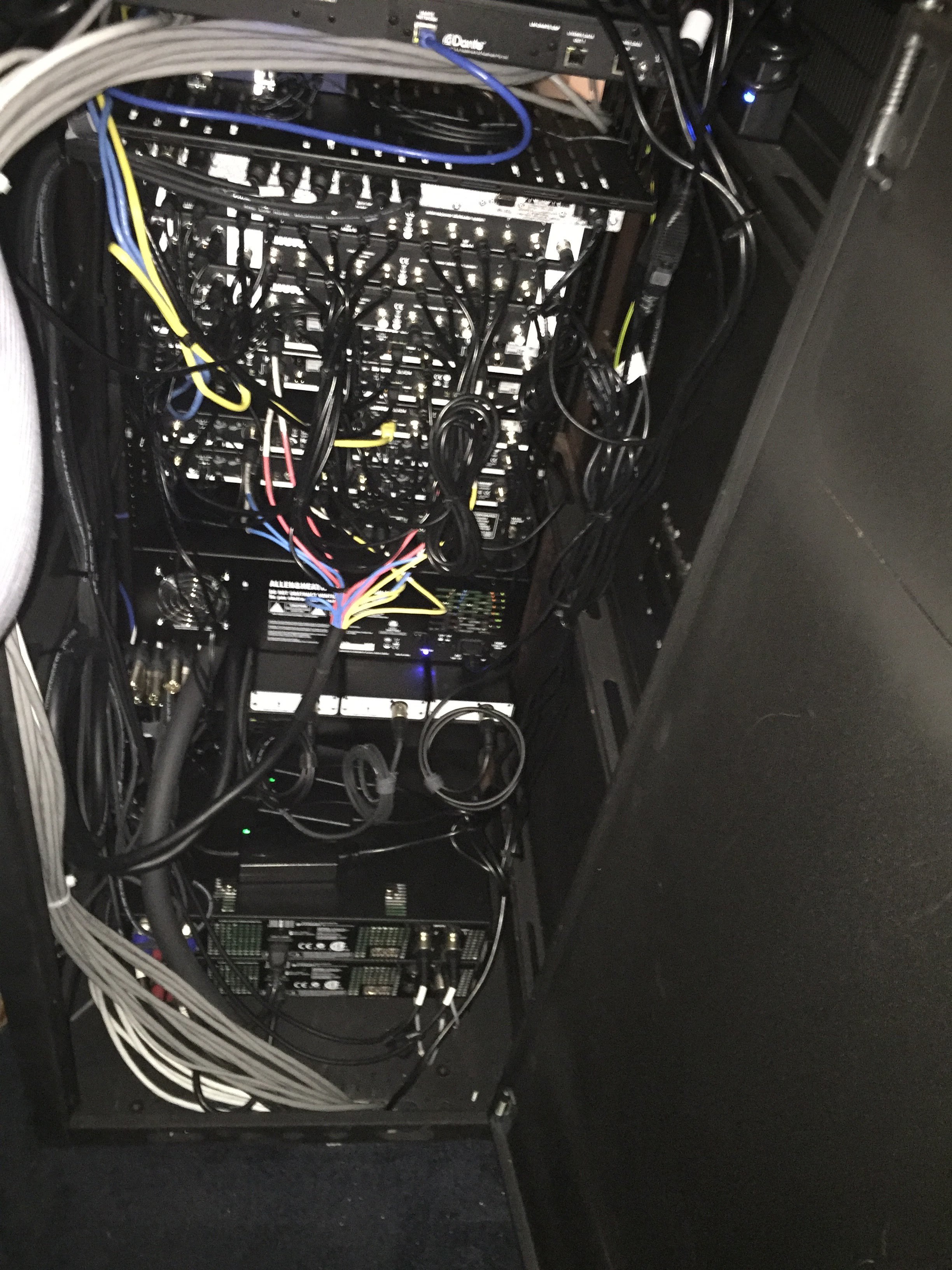 Cable management and RNDI's moved off stage into rack