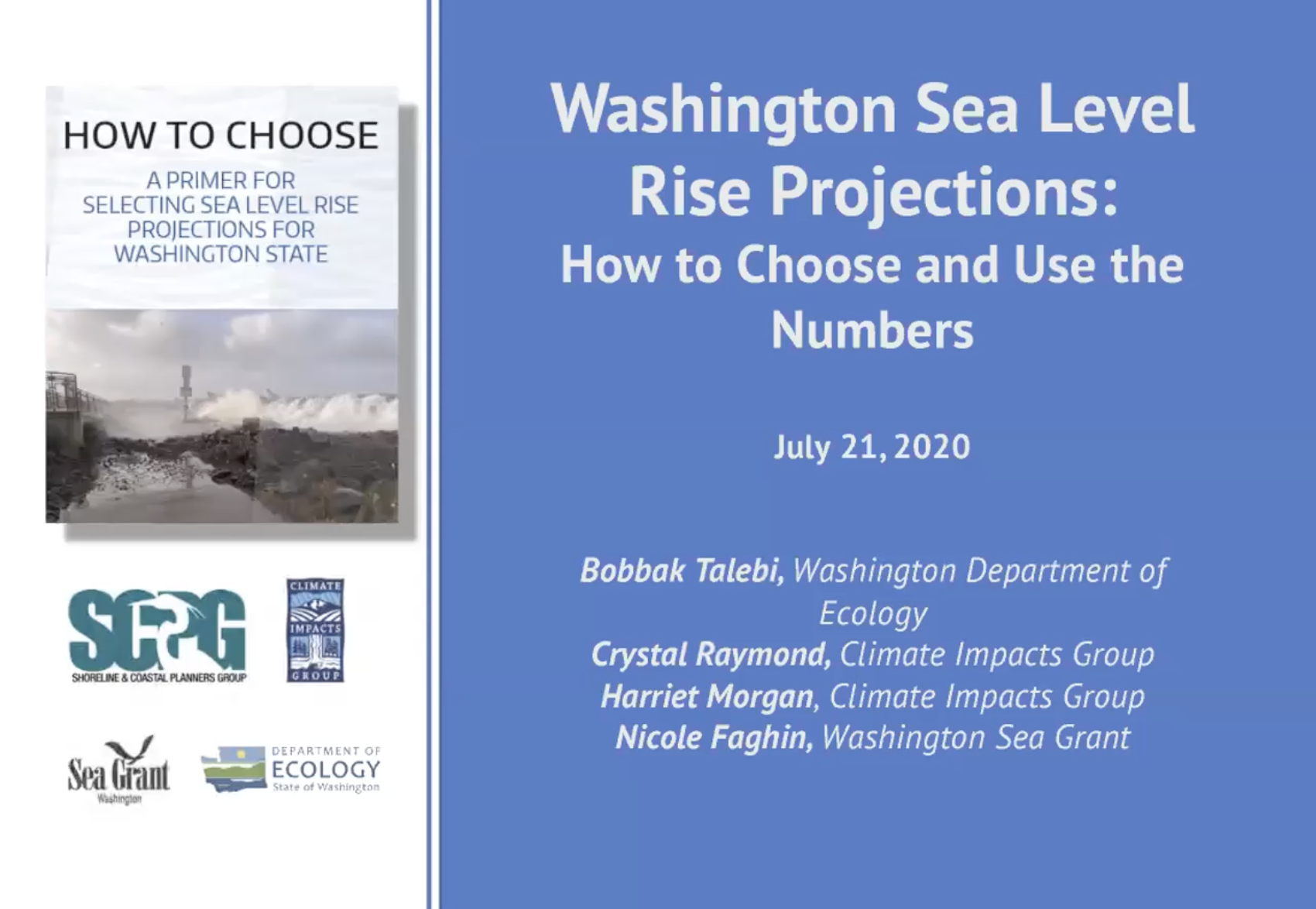 Screenshot of webinar title slide