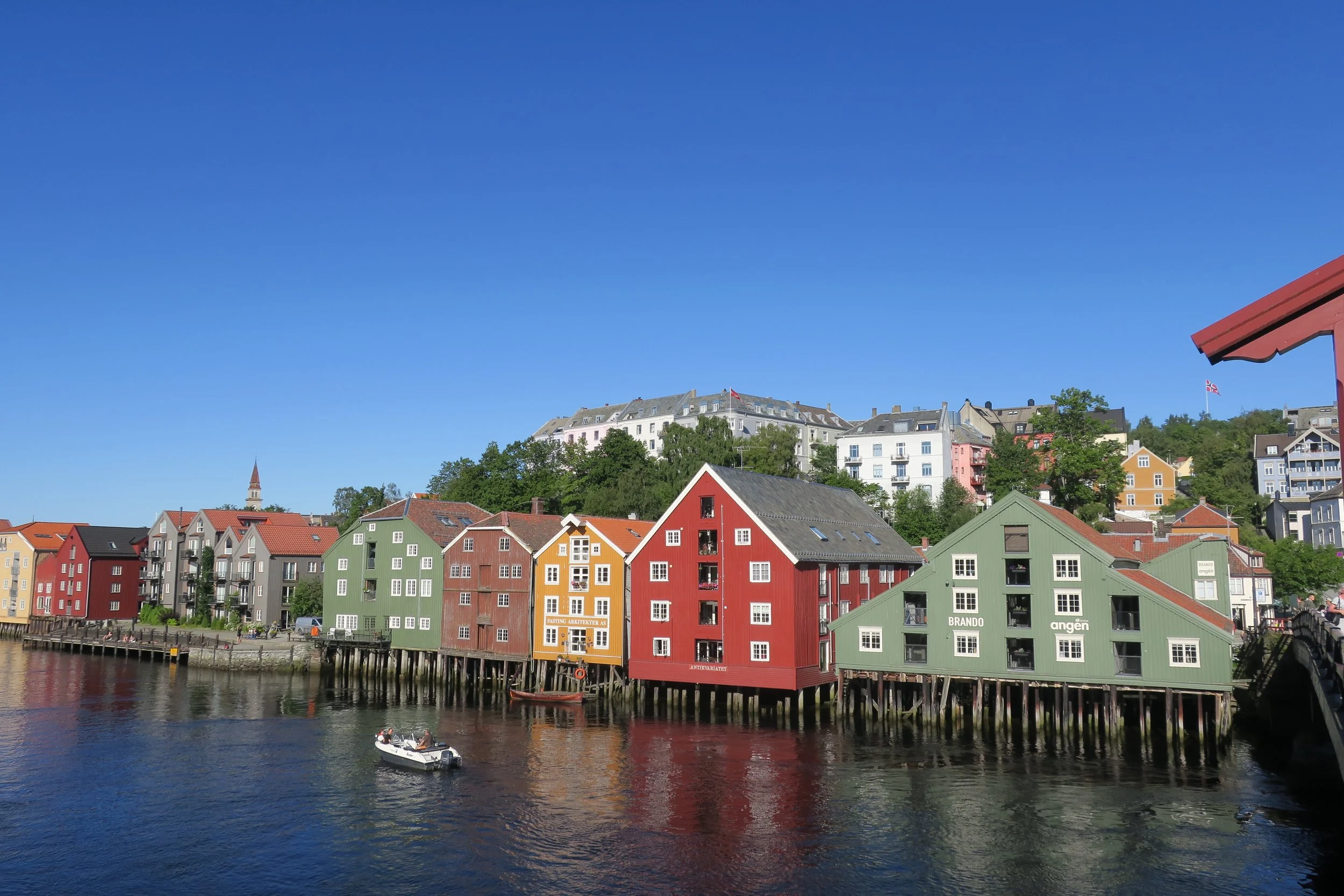 Old wharves (with Norwegian flag in upper right)