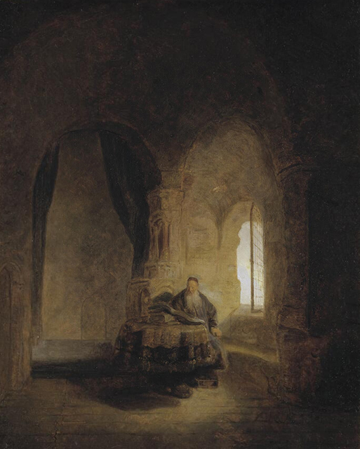 Rembrandt, Philosopher Reading (or The Philosopher Anastasius in his Monastery, 1631), Nationalmuseum, Stockholm