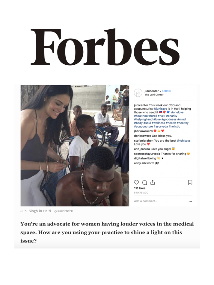 FORBESDr. Juhi Singh's New York Wellness Center Is A Life-Altering Health Oasis