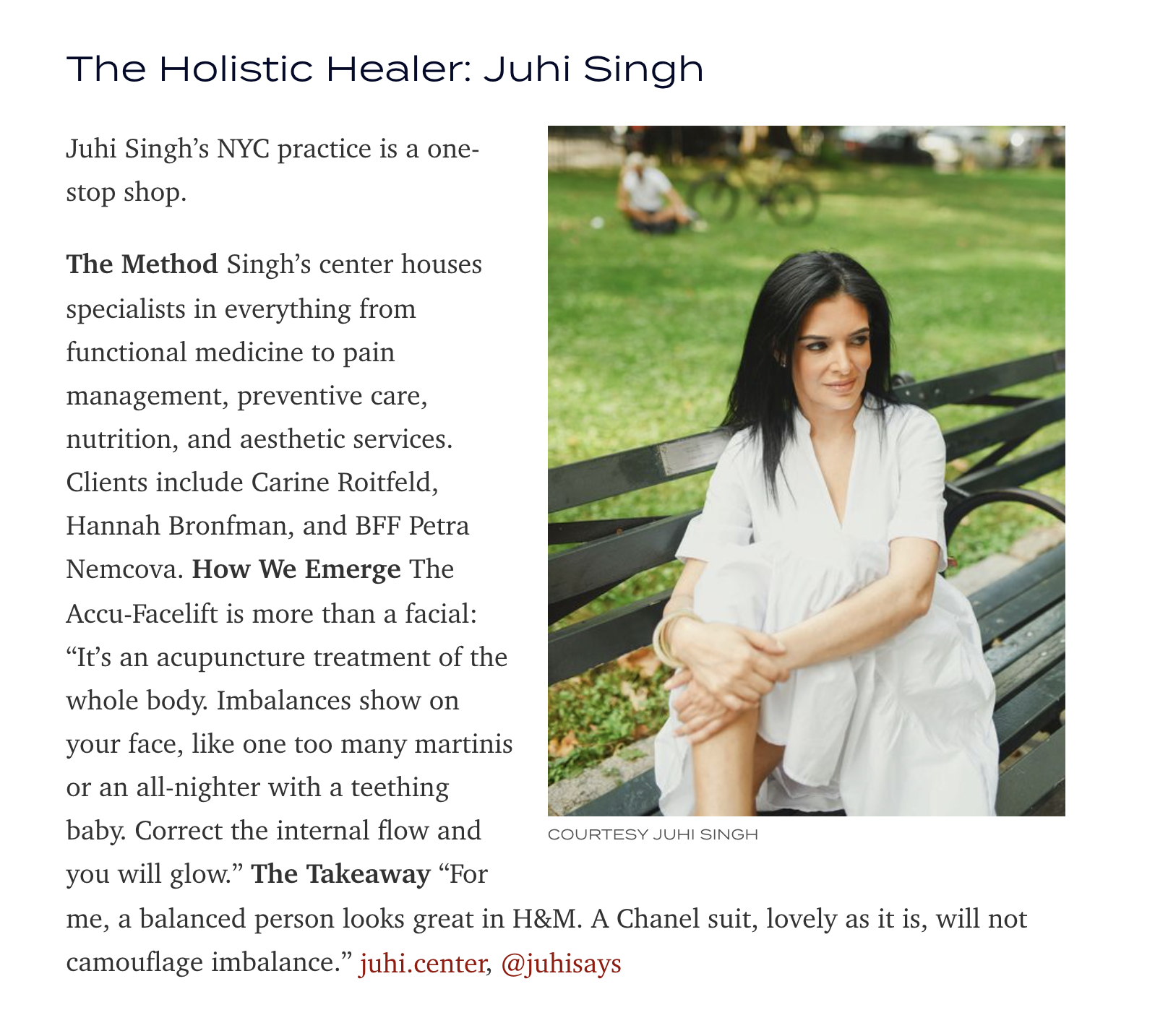 Town &amp; CountryThe Holistic Healer: Juhi Singh