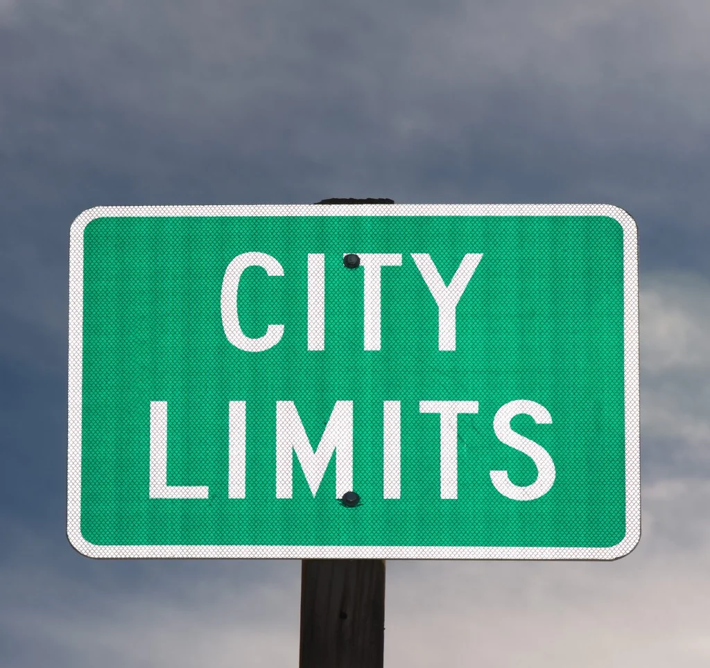 city limits sign