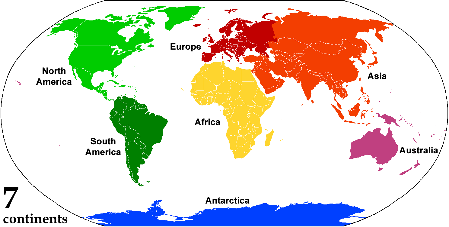 There are seven continents.