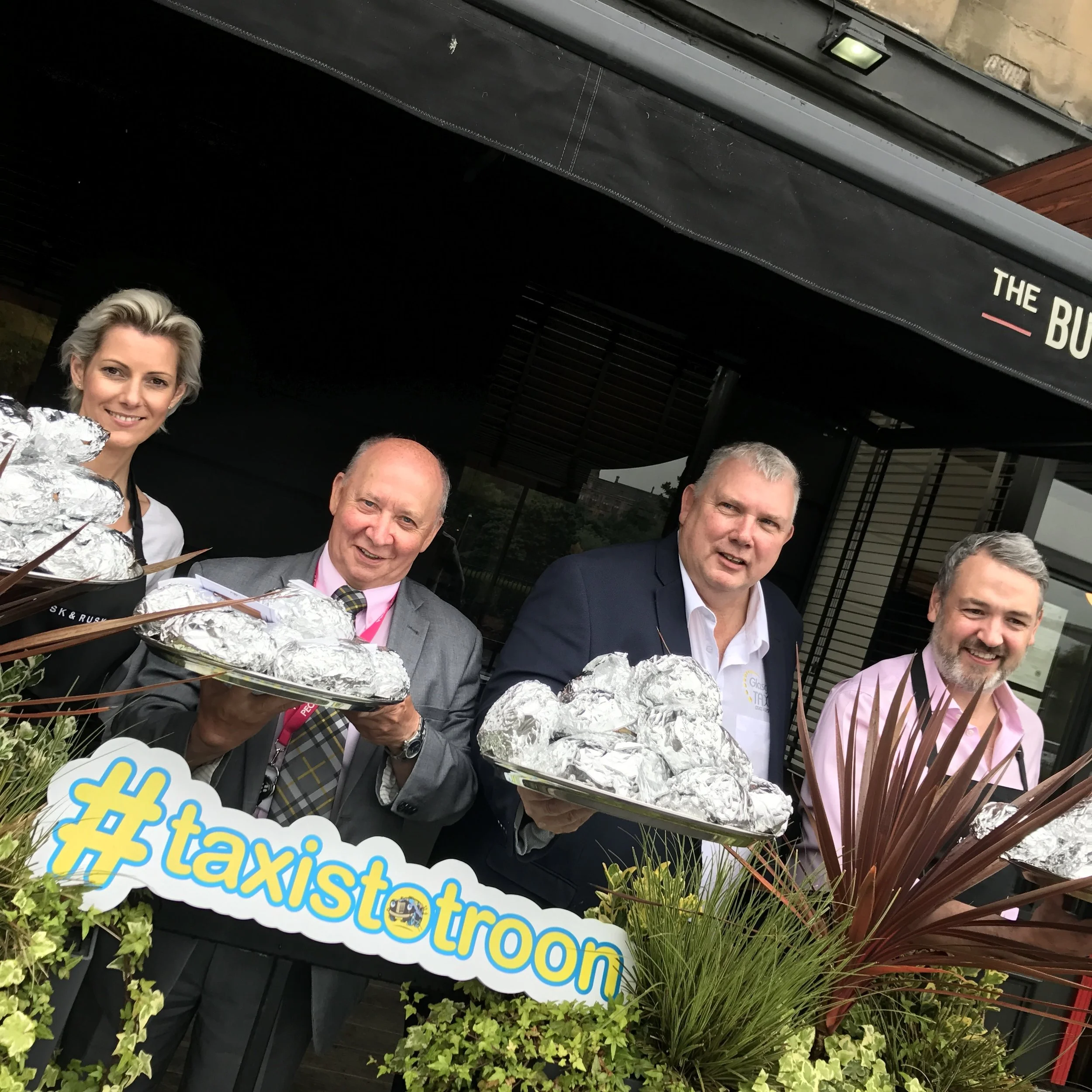James & Louise Rusk with Jack & Stephen from Glasgow Taxis