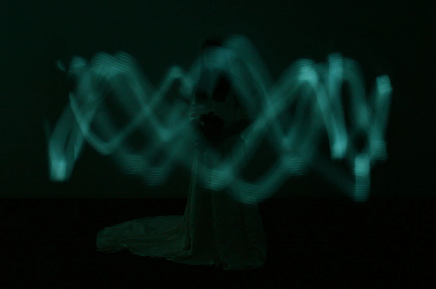 Swirl of Light Around the Bride