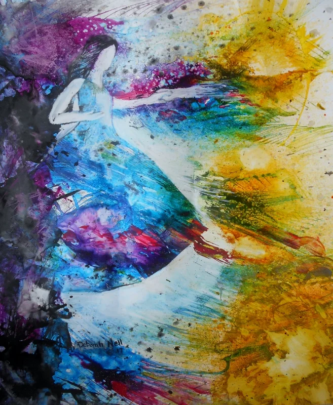 "From Captivity To Creativity" Acrylic Ink & Acrylic Paint on Yupo paper, Painted after I left my part-time job