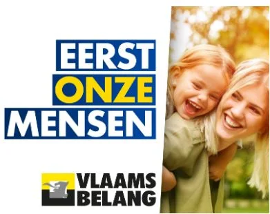 Vlaams Belang "Our folks first" slogan 2019 - Belgium