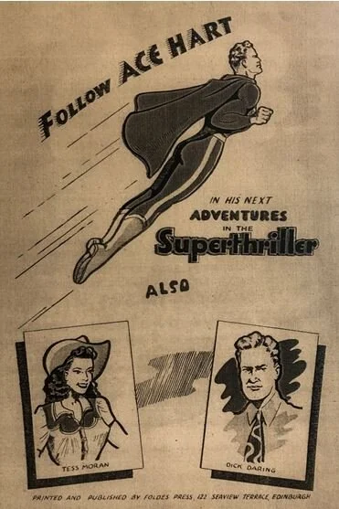 Fig. 17: Ace Hart in Superthriller Comic (Foldes Press/World Distributors Ltd, Edinburgh, late 1940s).