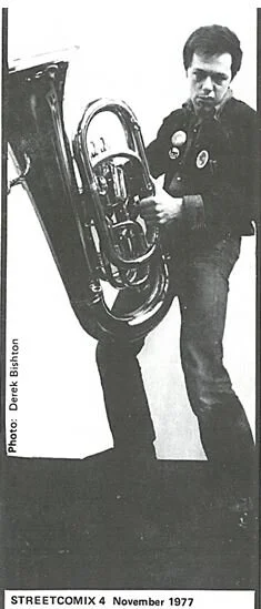 Figure 4. Photograph by Derek Bishton, title page,  Streetcomix  #4, Ar:Zak, The Arts Lab Press, p.3. © Derek Bishton