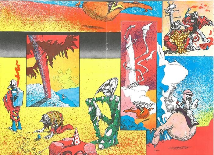 Figure 9. Hunt Emerson, ‘Large Cow Comix’,  Streetcomix  #4, Ar:Zak, The Arts Lab Press, p. 24; p. 31. © Hunt Emerson