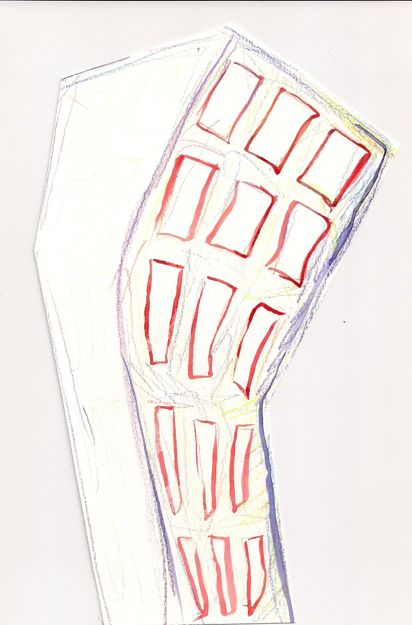  watercolor and colored pencil on paper. 2017. 