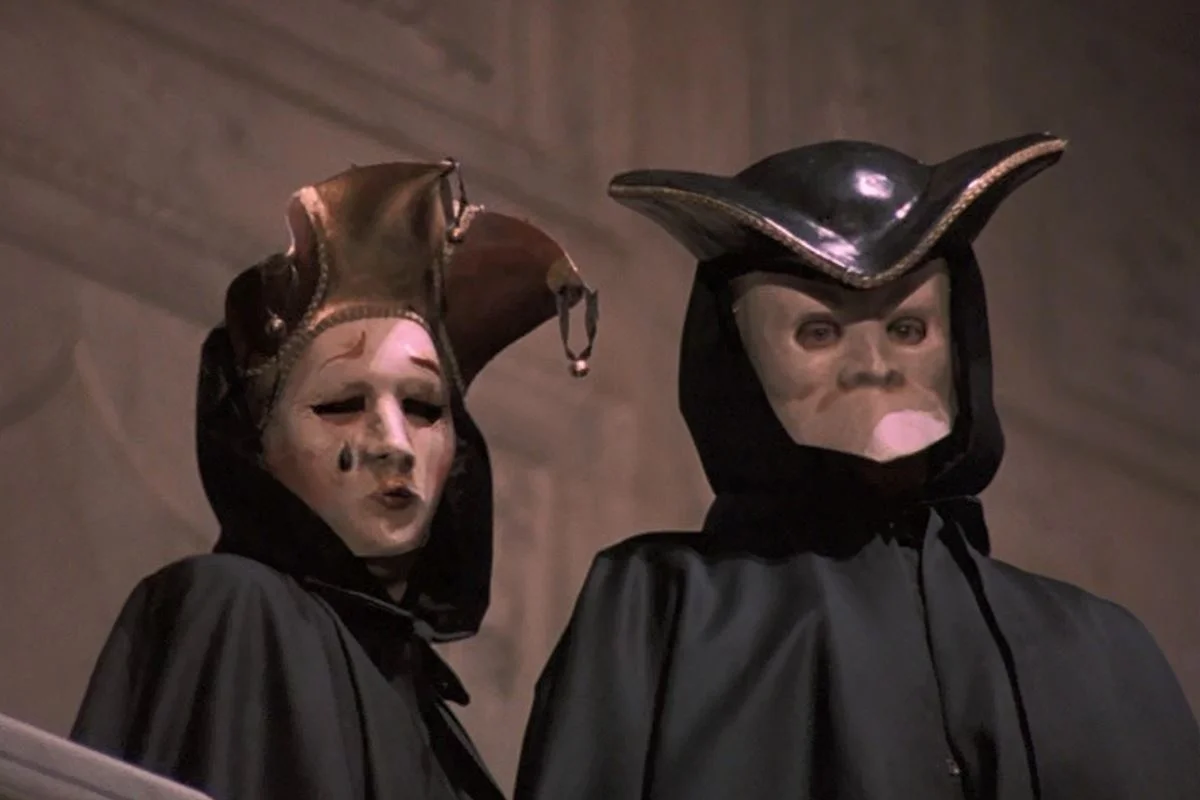 Last, but not least. Kubrick's last film Eyes Wide Shut was released a few months after his passing. Again, conspiracists got everything they wanted with this one. A story about a man who stumbles into a secret cult-like society and has his world shook, this film is almost as blatant as Kubrick ever got. Not blatant in the sense that these secret societies truly exist, but blatant in it's message. Kubrick was never one to shy away from truly expressing what was weighing on him, and I think Eyes Wide Shut, perhaps more than any of his other films, did this in the most obvious manner by analyzing human nature and the duality of man in an incredibly moving and intense picture that plays out like a nightmarish opera.