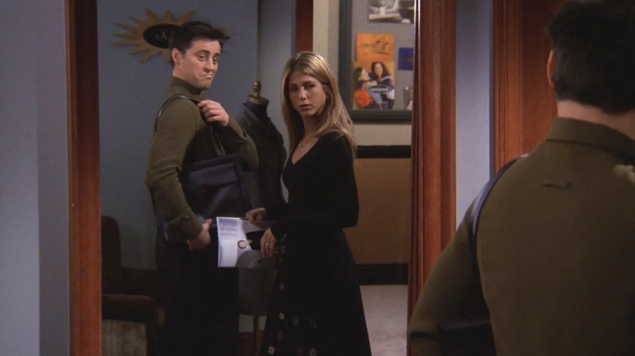 Joey finds great utility in a male purse that Rachel gives to him. Not only was he way ahead of his time in terms of hip-hop fashion, but the other guys constantly make fun of him and check his masculinity for it. I mean, Jesus. These are the moments that Social Justice Warriors pray for.