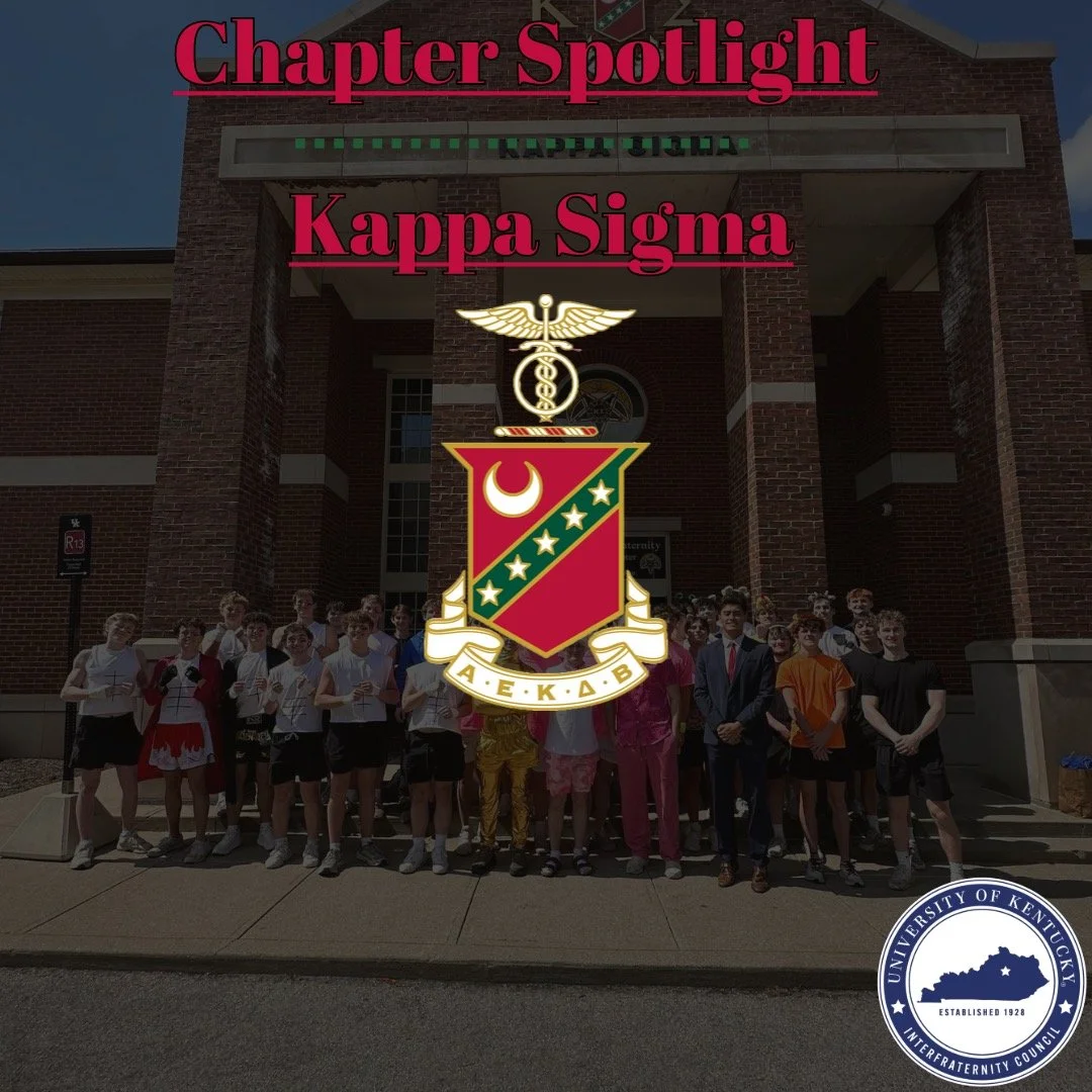 For our next Chapter spotlight, we have the Kappa Sigma fraternity here at the University of Kentucky, swipe to find out more!

#IFC #KappaSigma #KSig #UKY #Kentucky #Fraternity