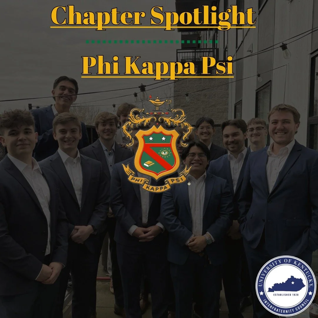 For our next Chapter spotlight, we have the Phi Kappa Psi fraternity here at the University of Kentucky. Swipe to find out more about their commitment to brotherhood, service, and excellence!

#IFC #PhiPsi #PhiKappaPsi #UKY #Kentucky