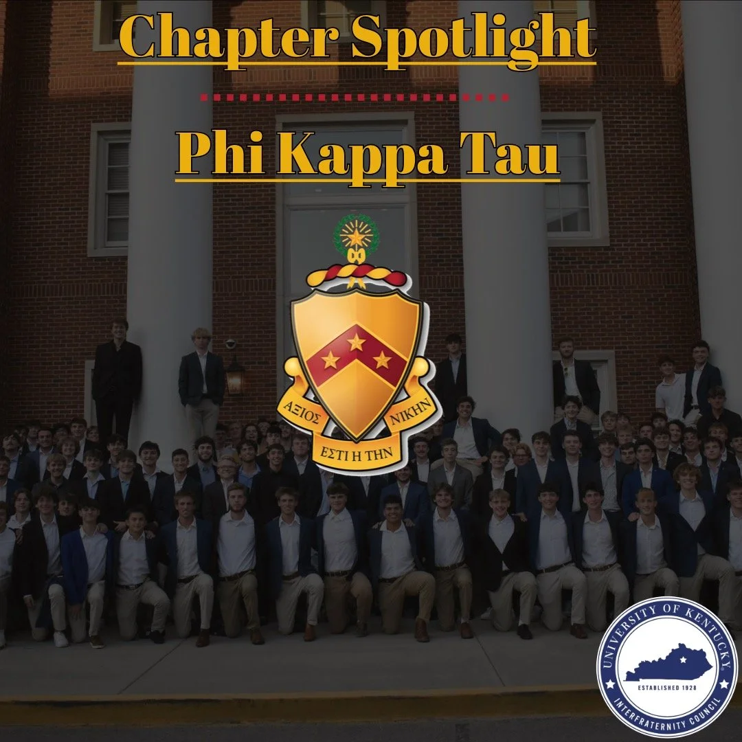 For our next Chapter Spotlight, we have the Phi Kappa Tau fraternity here at the University of Kentucky. swipe to find out more!

#IFC #PhiTau #PhiKappaTau #Kentucky #UKY
