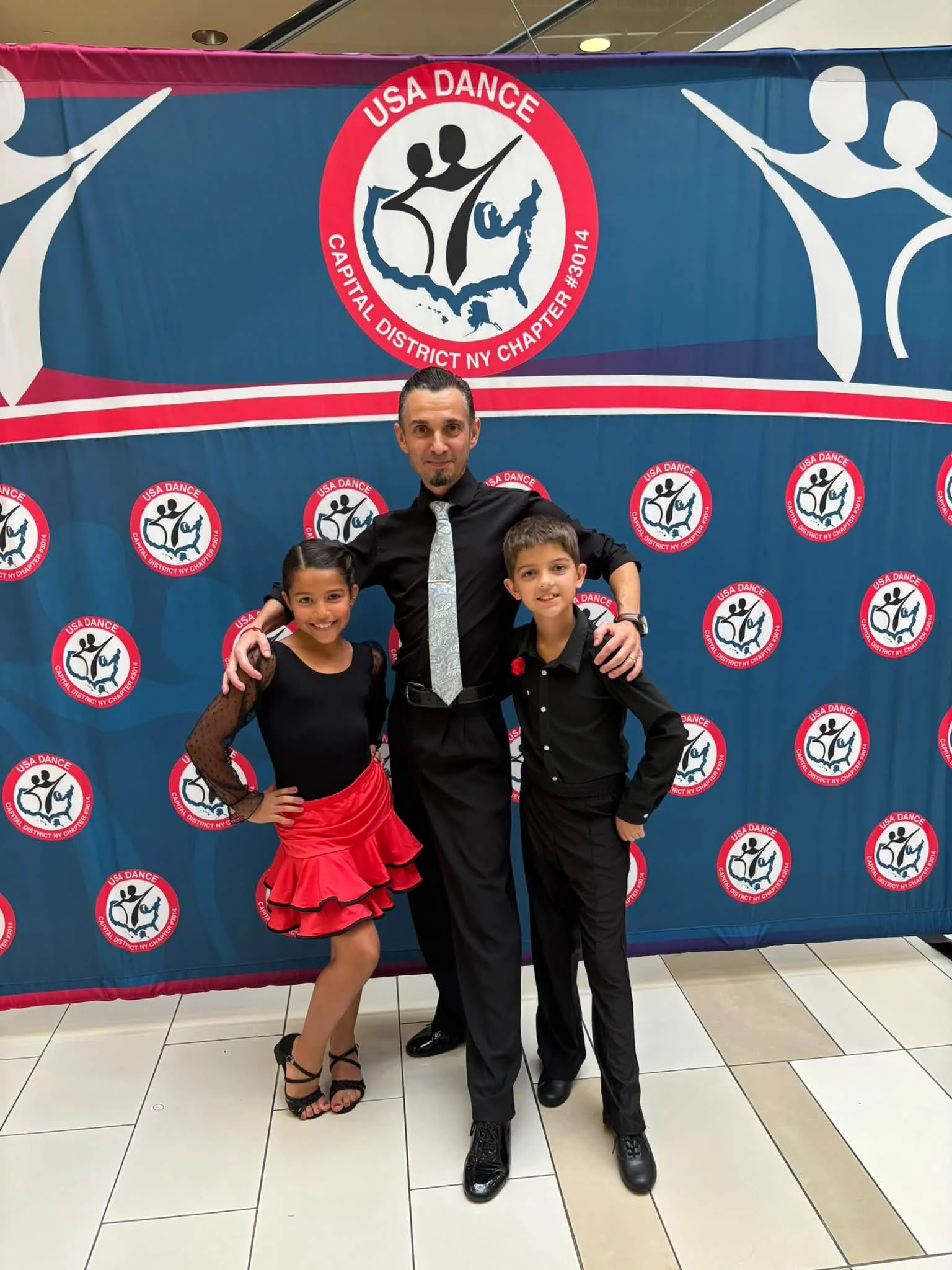 Dance Fire dancers participating in the National Ballroom Dance Week event at Crossgates Mall