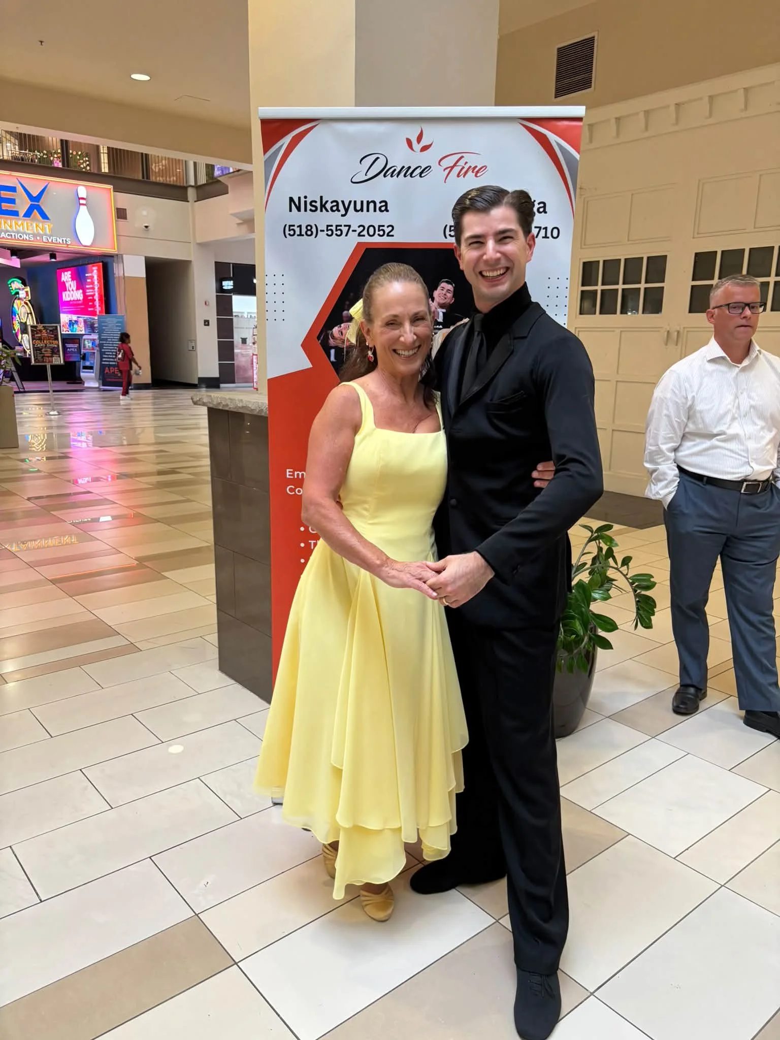 Dance Fire dancers at the Crossgates Mall National Ballroom Dance Week celebration in September 2026