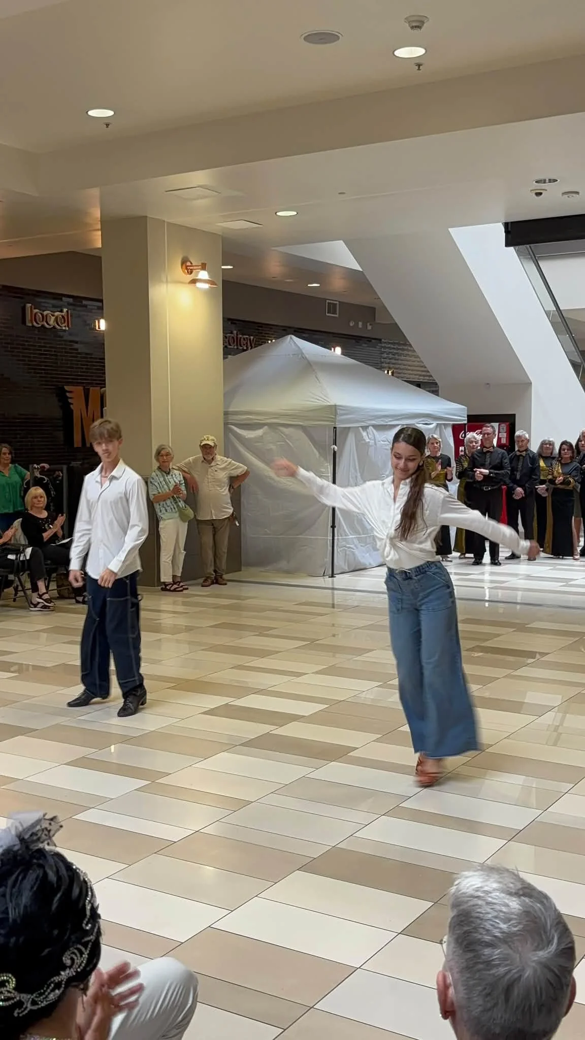 Dance Fire dancers at the Crossgates Mall National Ballroom Dance Week celebration in September 2026
