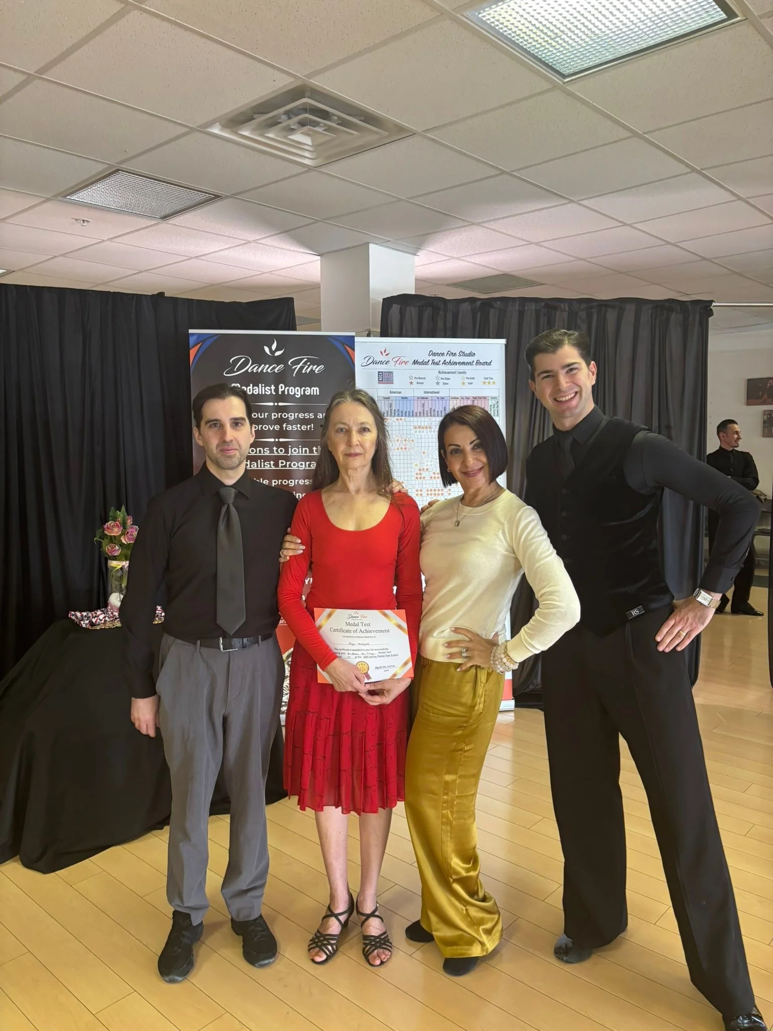 Dance Fire students and team members pose together at the spring event