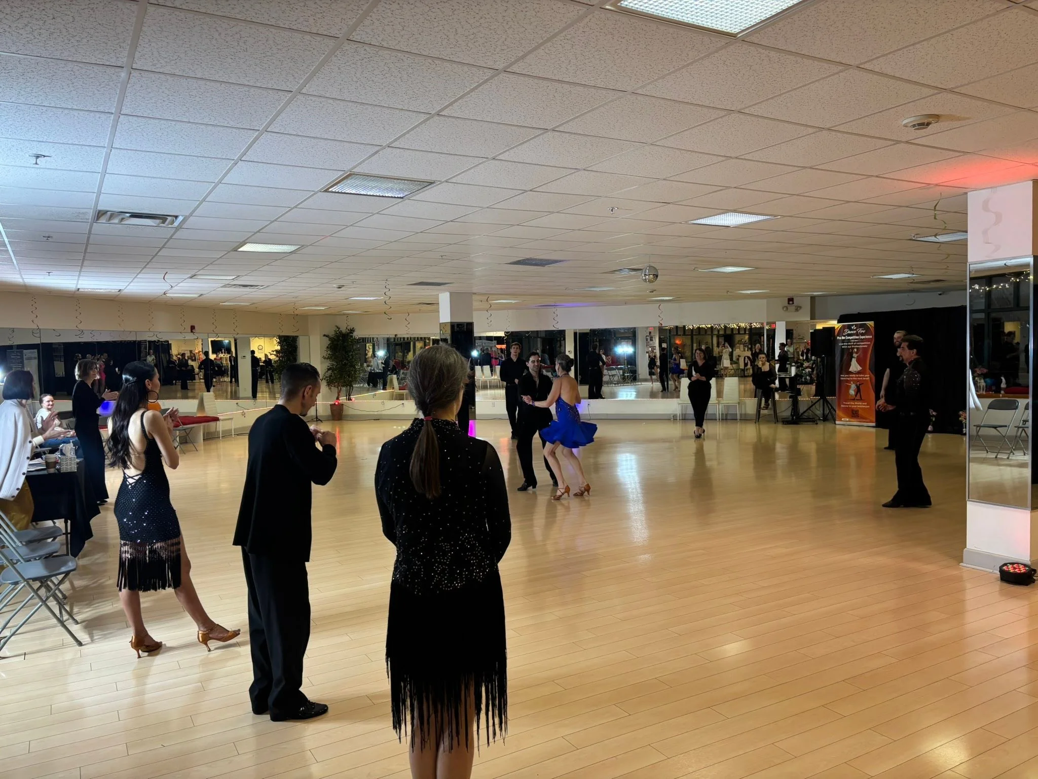 Dancers practice on the Dance Fire studio floor during the spring event