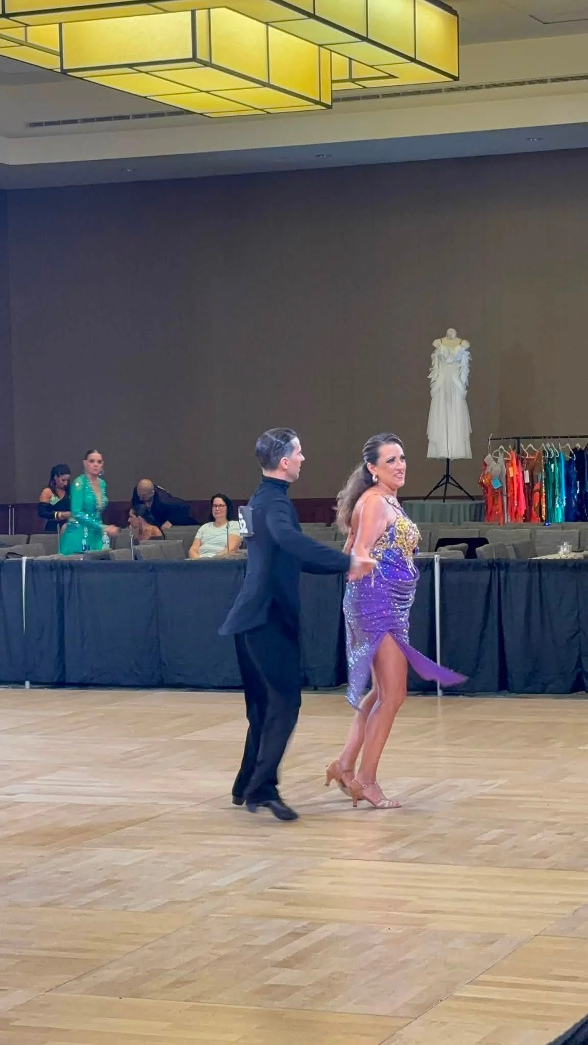 Jennifer dancing with her partner at DBDC Boston