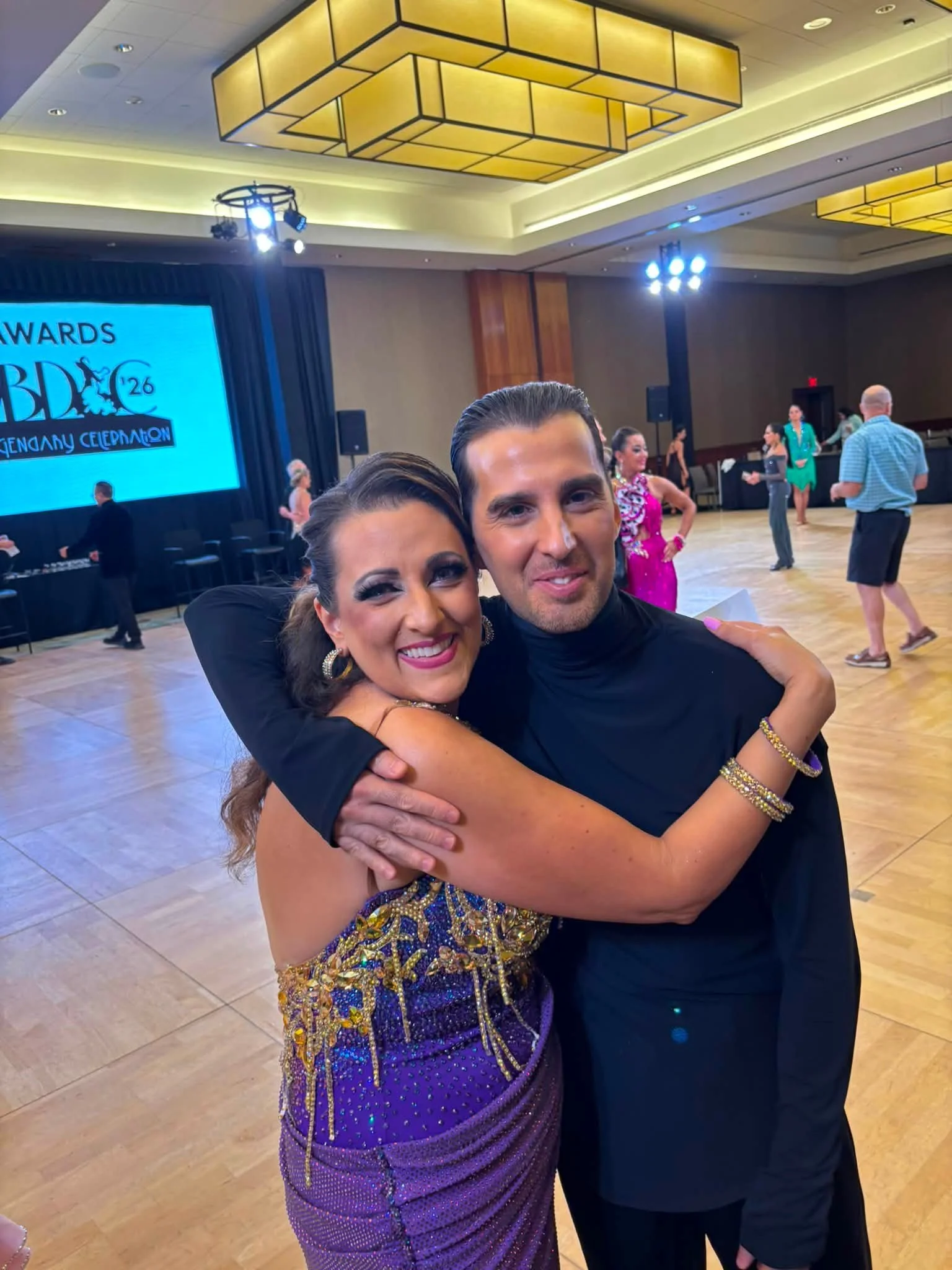 Jennifer celebrates her DBDC Boston competition weekend with her partner