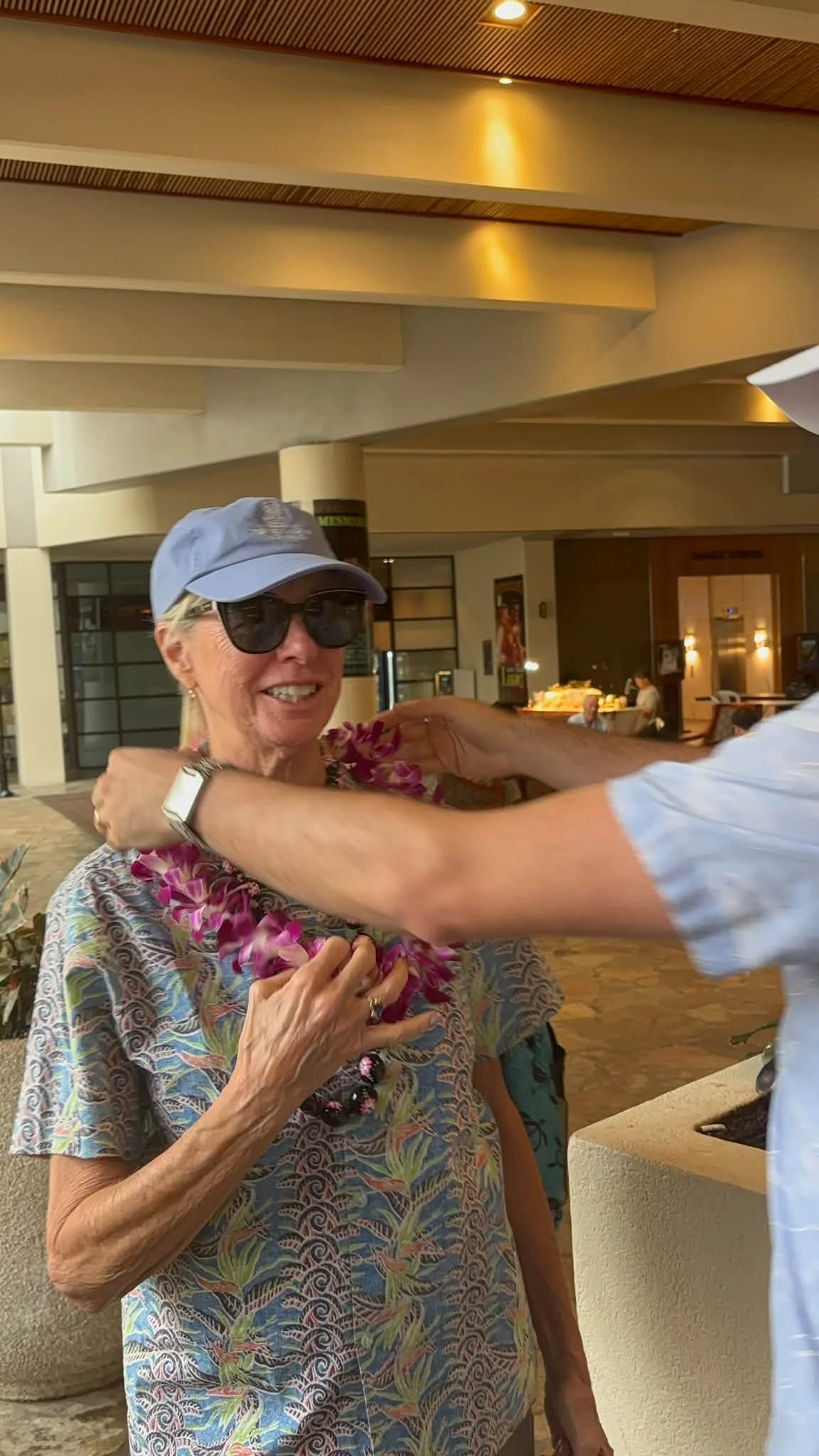 Dance Fire travelers share a welcome greeting during the Hawaii trip