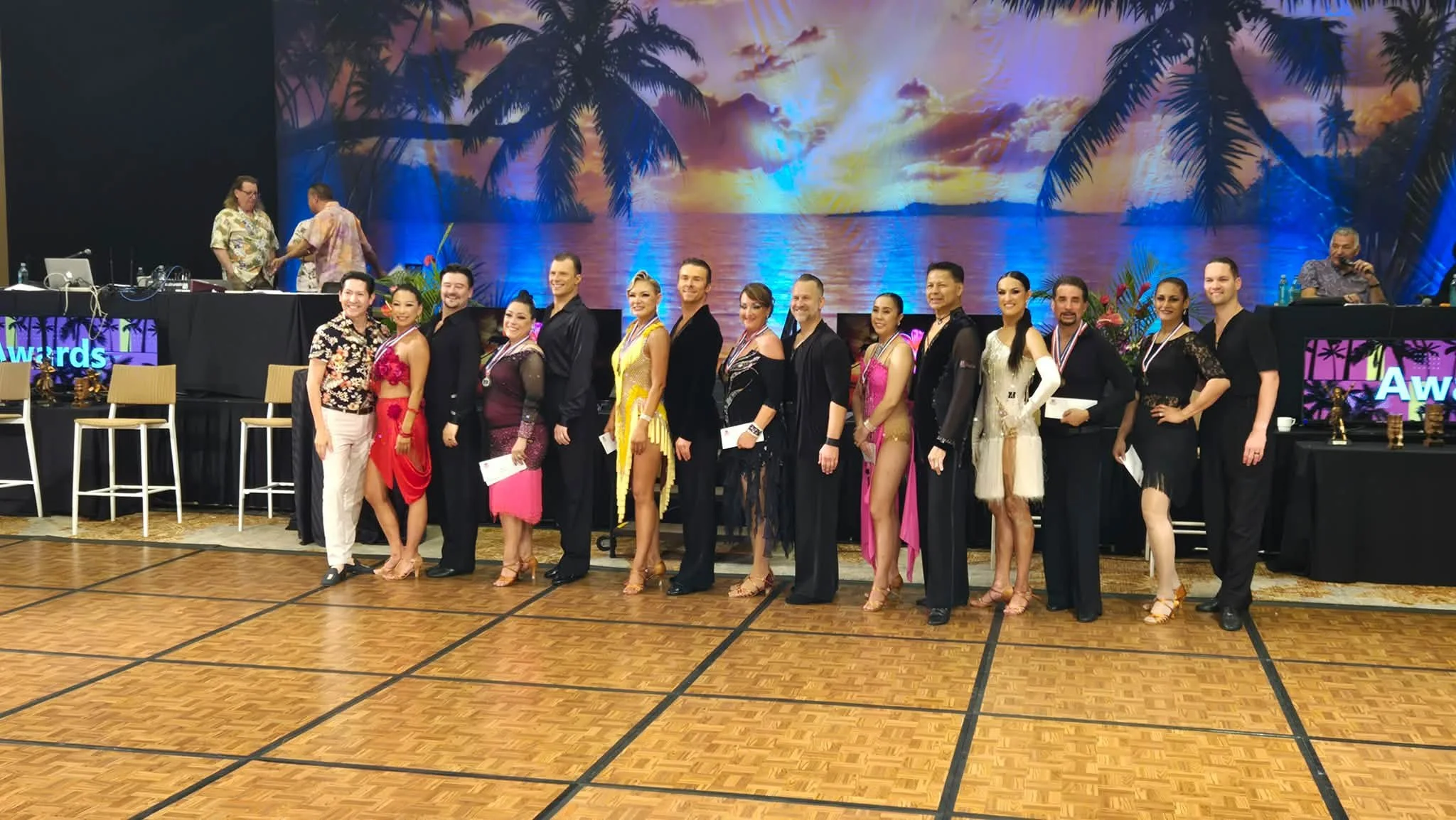 Competitors gather for a Hawaii Star Ball awards presentation
