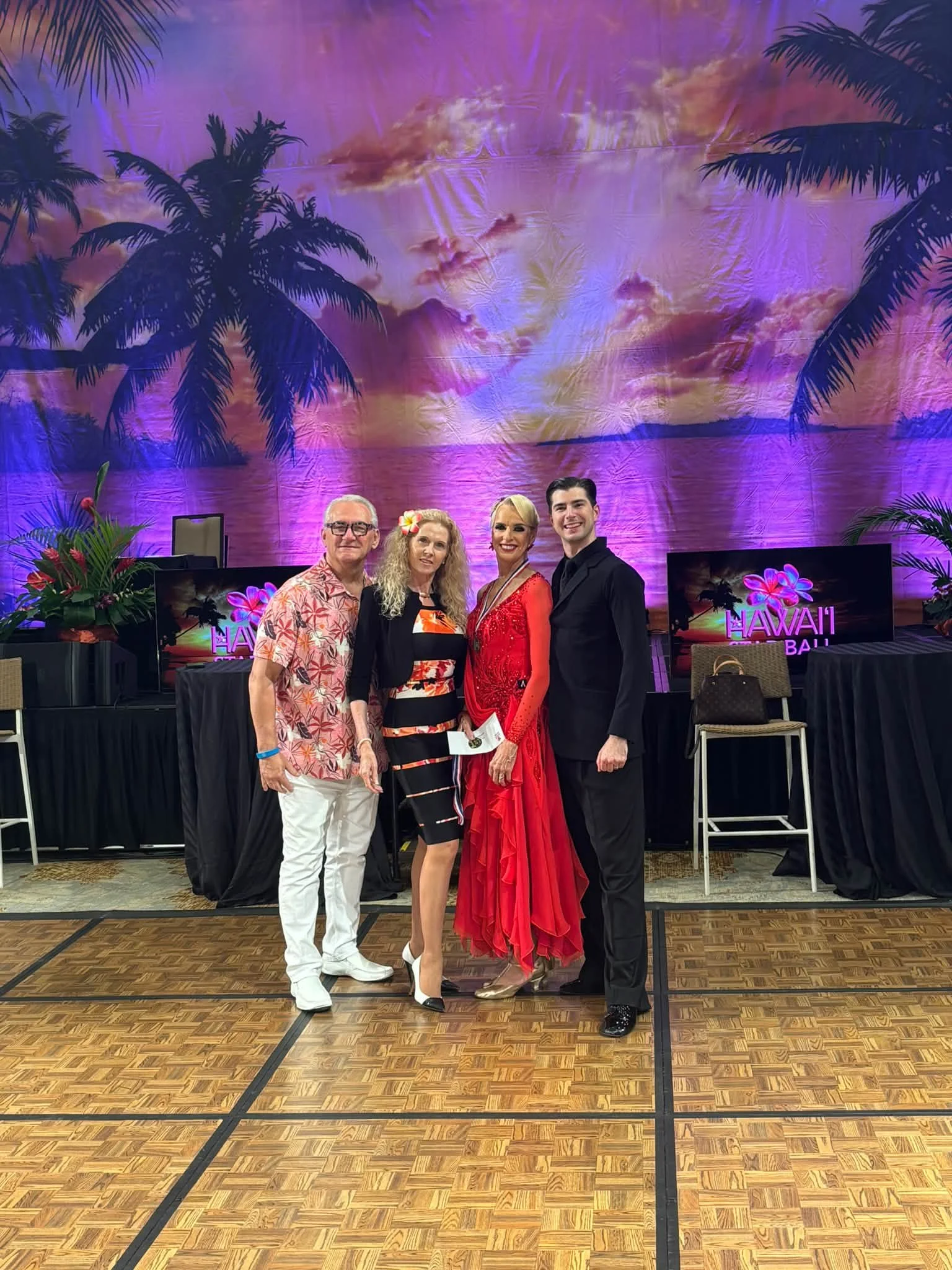 Dance Fire participants gather on the Hawaii competition floor