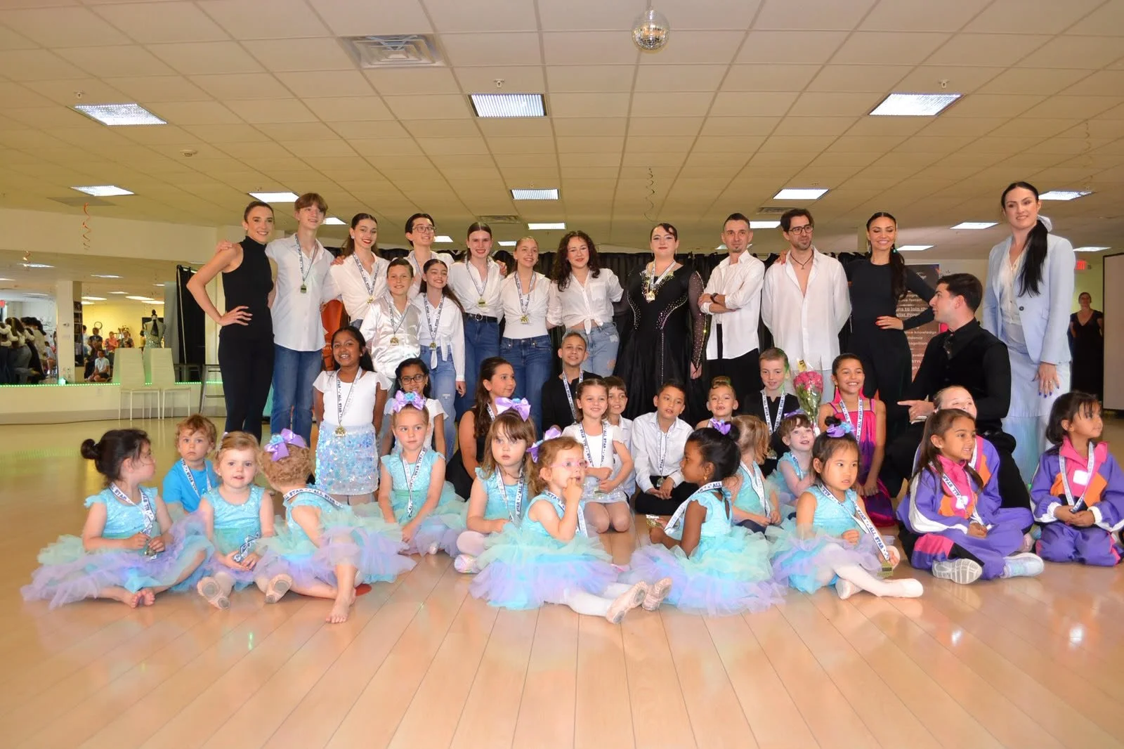 Dance Fire’s youth recital group gathers for a performance-day portrait