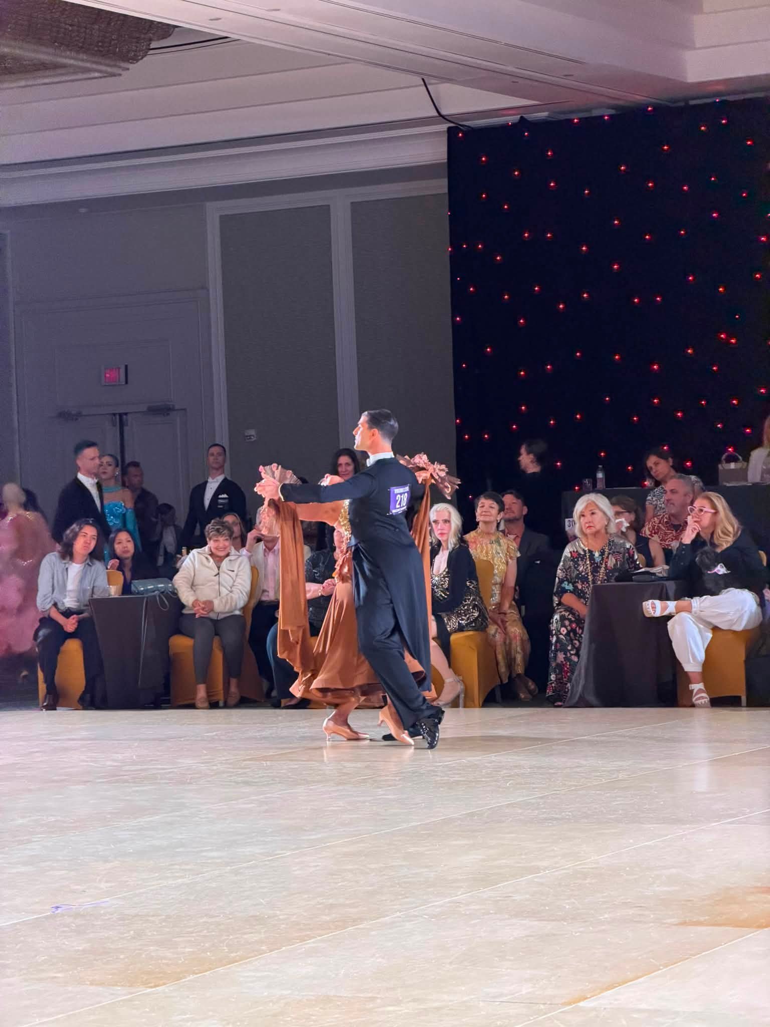 Competitors dance during an evening session at Virginia DanceSport