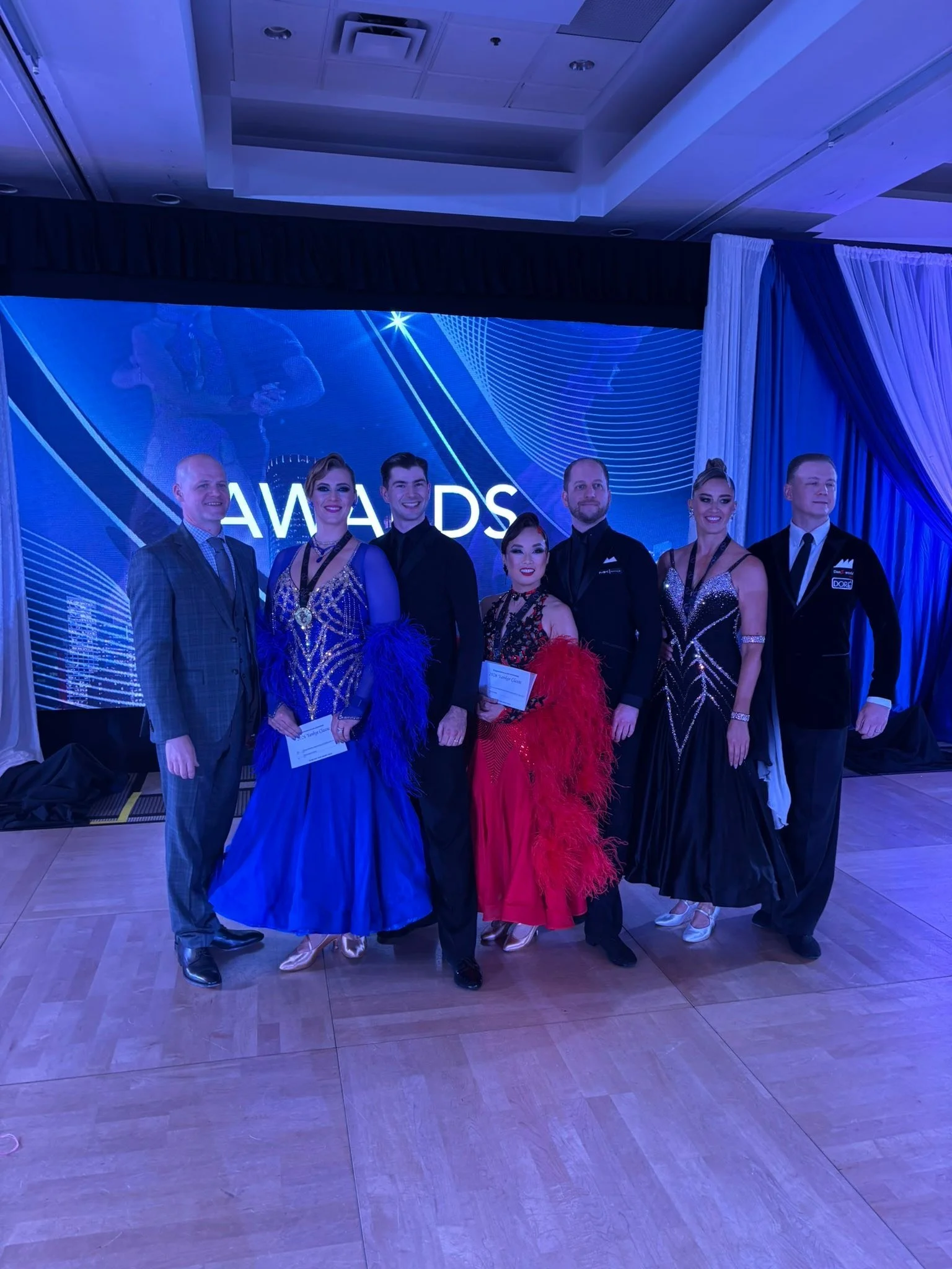 Ballroom finalists gather at the Yankee Classic awards presentation