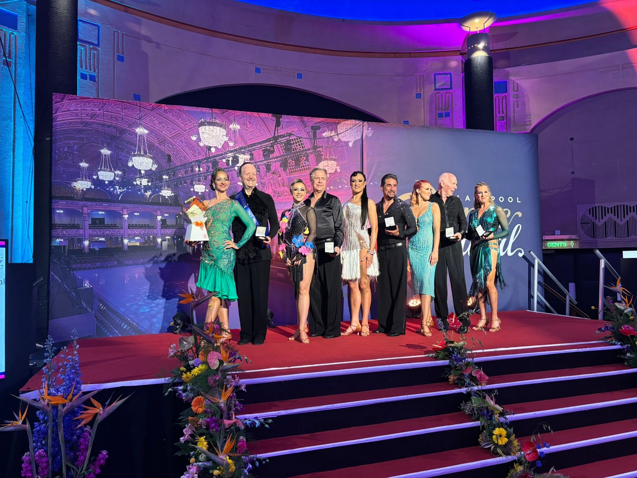 Competitors gather for a Blackpool Dance Festival awards presentation