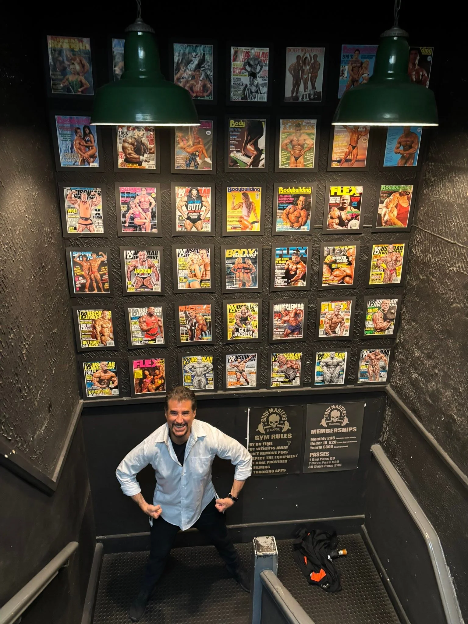 A Dance Fire participant poses before the Blackpool dance history display