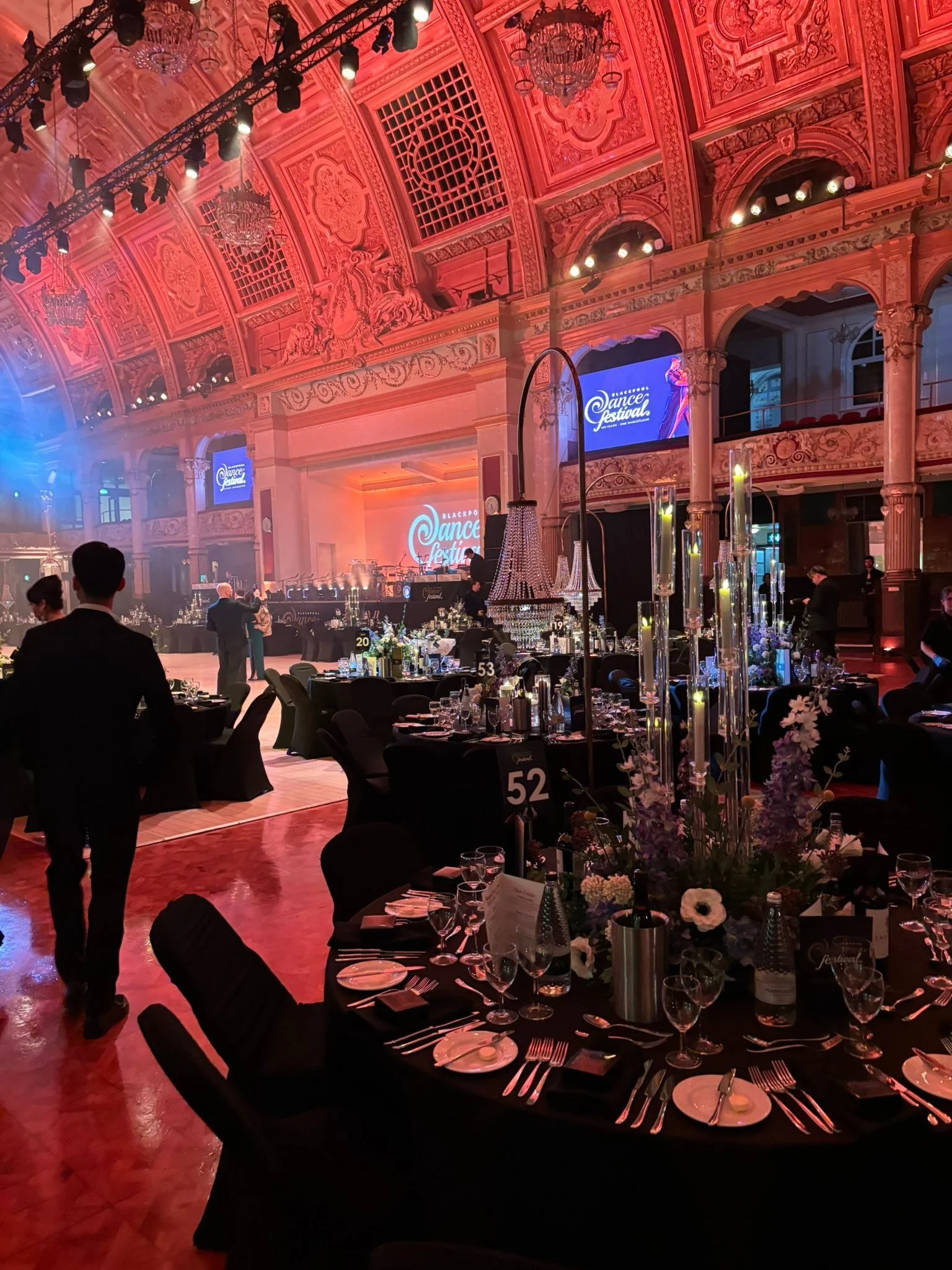 The Blackpool festival ballroom prepared for its evening gala