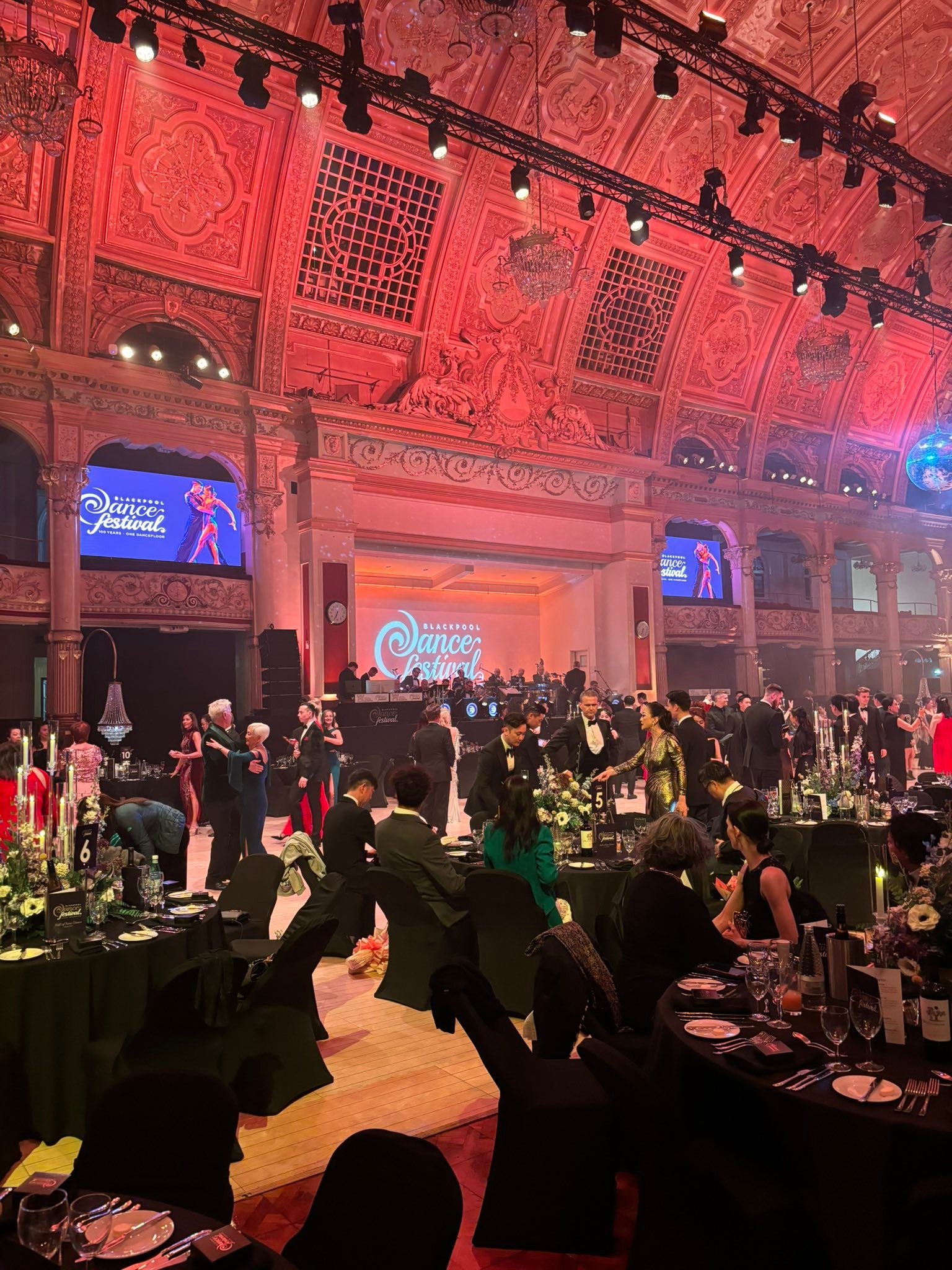 Gala guests fill the ornate Blackpool ballroom