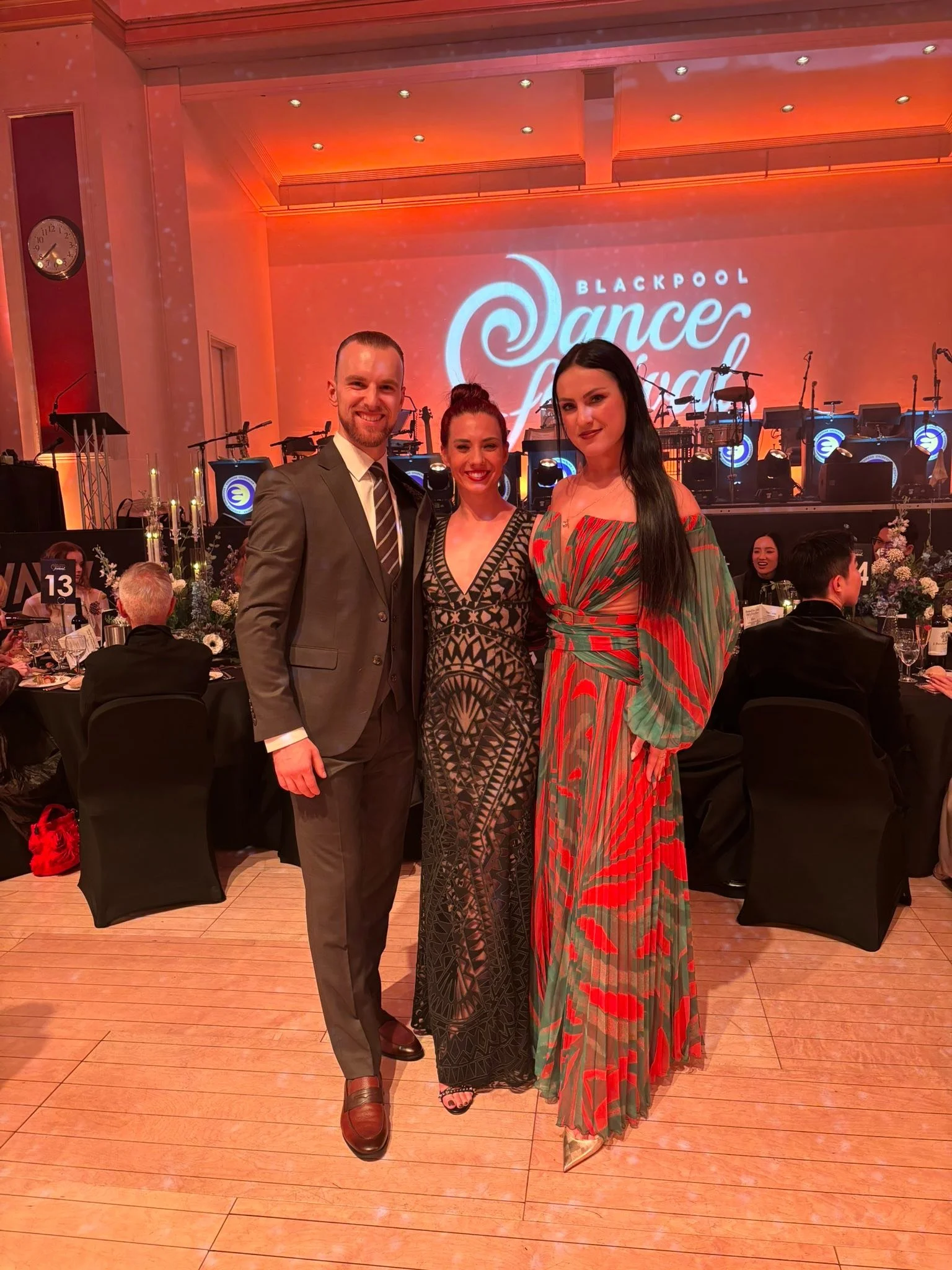 Dance Fire travelers pose together at the Blackpool gala
