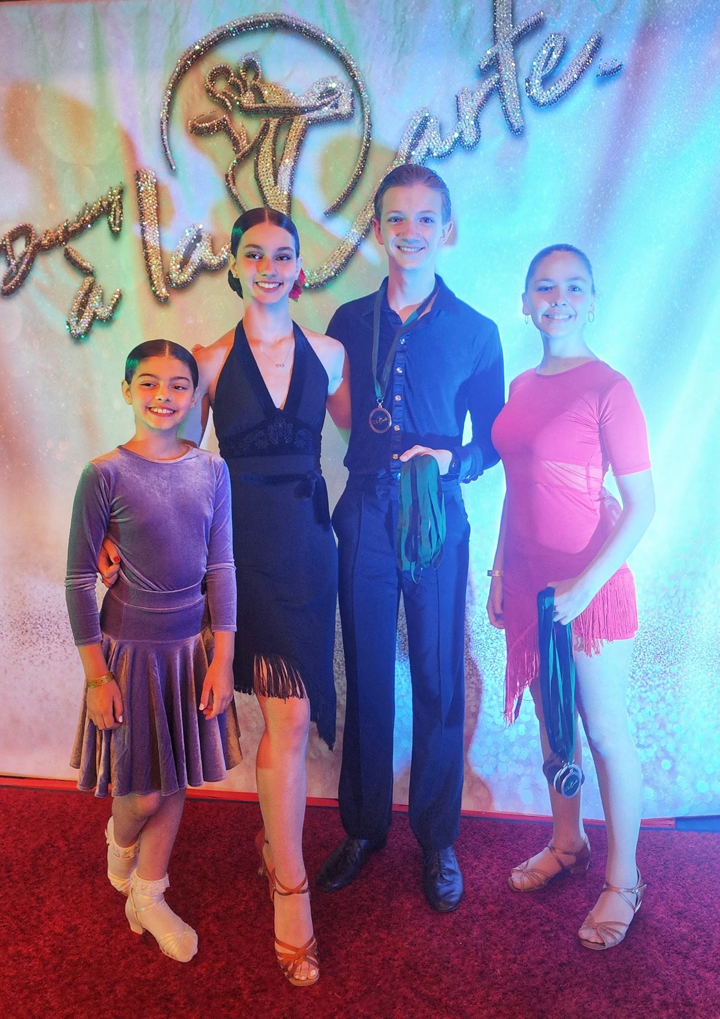 Dance Fire youth competitors pose together at Dancing a la Carte in Springfield