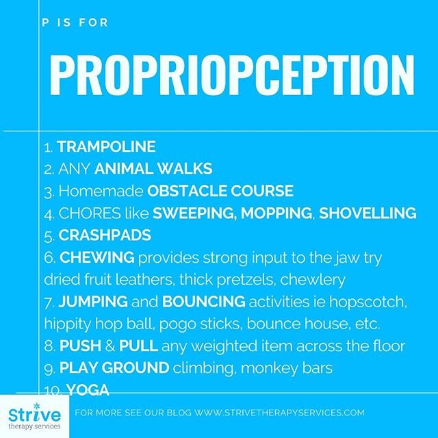 💪🏻Proprioception: 💪🏻we&rsquo;ve talked about it in many posts, but what is fancy word mean exactly? Simply put, it is knowing where our body is in space. An example of this is being able to touch our nose with our eyes closed.  It is essential fo