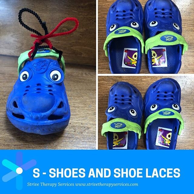 👞 S is for  shoes👟 Putting on shoes on the right feet and tying shoe laces can be a very tricky task for kids from a fine motor and motor planning perspective, but is an important self-help skill. Here are some of our favourite tips to make kids mo