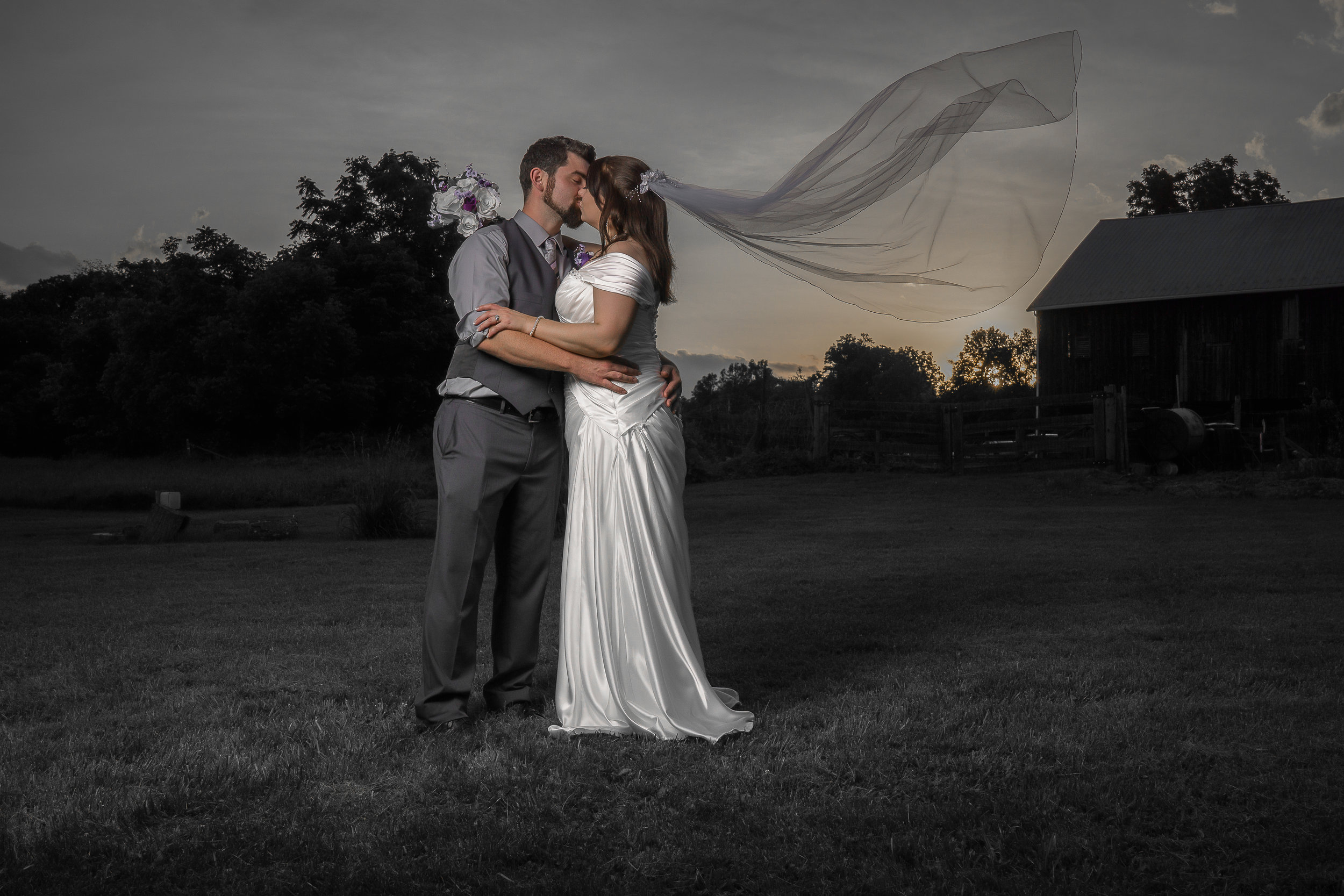 sunset wedding photo gettysburg pa