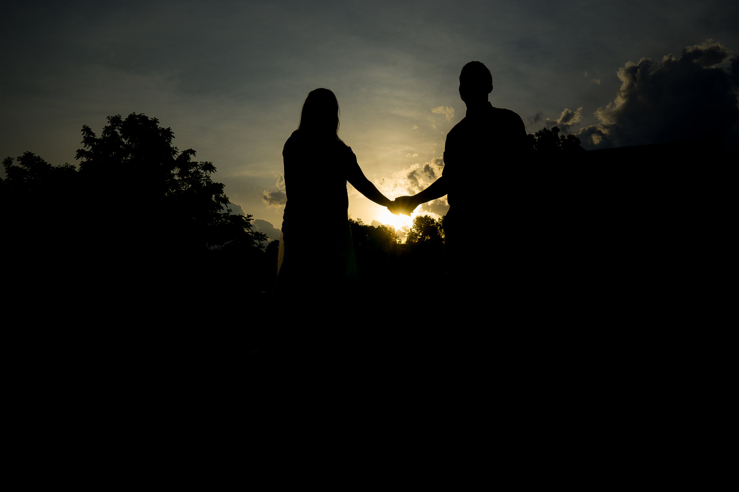 silhouette wedding photo gettysburg pa